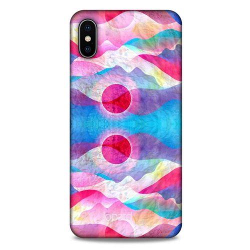 Apple iPhone XS Max Kılıf Pastel Renkler (20) Koruyucu Kılıf Fuşya Mavi