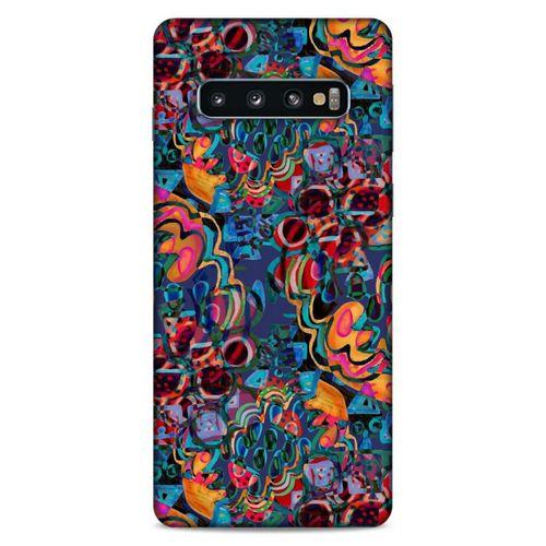 Lopard Samsung Galaxy S10 Uyumlu Kılıf Soyut Sanat (28) Desenli Arka Kapak