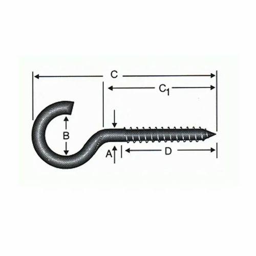 Açık Piton, Kanca, Çengel 23x150 - 100 Adet