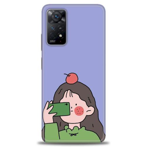 Xiaomi Redmi Note 11 Pro Kılıf HD Baskılı Kılıf - Yeşil Kız + Tam Ekran Koruyucu