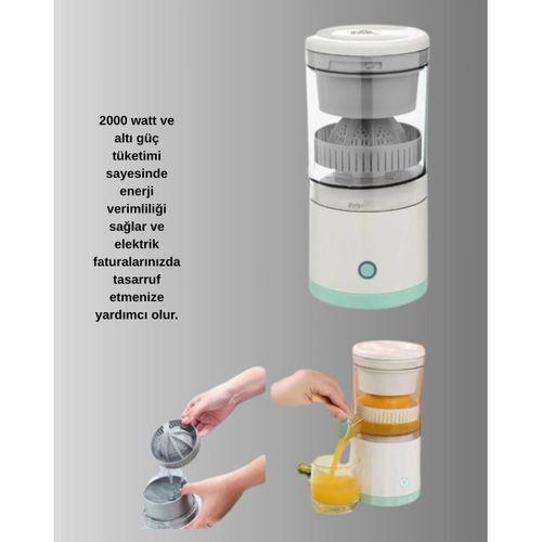 Taşınabilir Şarjlı Katı Meyve Sıkacağı – 45w Güç, 18000 Rpm Hız, 400 Ml Kapasite