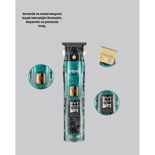 Vgr V-695 Şarjlı Profesyonel Erkek Saç Sakal Tıraş Makinesi Ipx7 Su Geçirmez