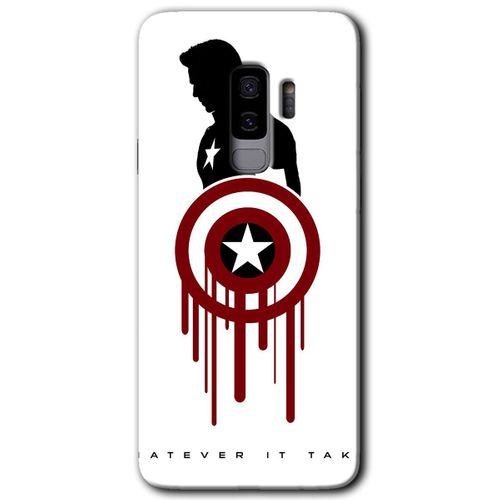 Potkal Hediye Fabrikası Samsung Galaxy S9 Plus Kılıf HD Desen Baskılı Arka Kapak - Captain Amerika