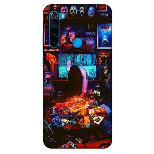 Retro (30) Desen Silicone Case Renkli Xiaomi Redmi Note 8 Kılıf