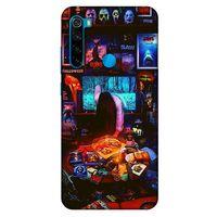 Retro (30) Desen Silicone Case Renkli Xiaomi Redmi Note 8 Kılıf