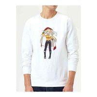 Anime Naruto Baskılı Beyaz Erkek Sweatshirt
