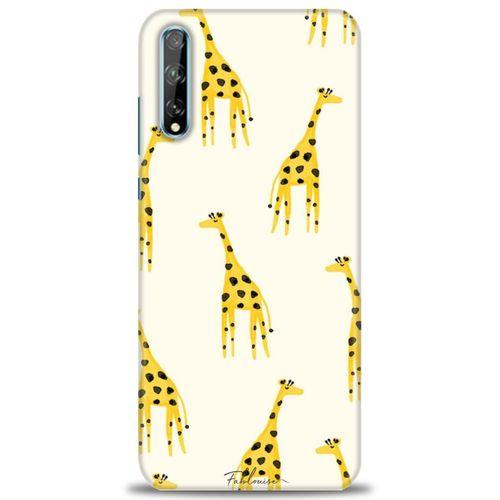 Huawei P Smart S Kılıf HD Baskılı Kılıf - Zürafa + Tam Ekran Koruyucu