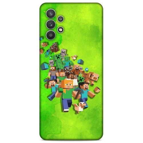 Lopard Samsung Galaxy A32 Uyumlu Kılıf PiXel (28) Arka Kapak Steve Karakter