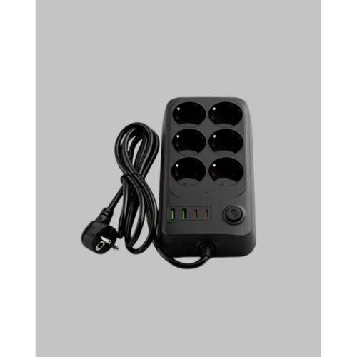 Usb Type-c Destekli Termal Korumalı 6’lı Uzatma Priz 10a 2m
