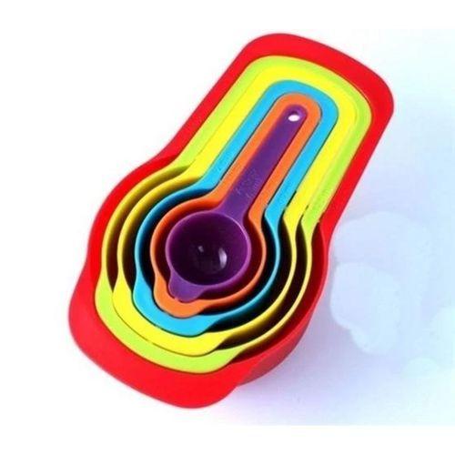 Pratik Ölçü Kaşığı Kabı 5li Şeker Baharat Sıvı Ölçer Aparat