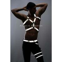 Karanlıkta Yansıyan Reflektörlü Erkek Harness Takım, Erkek Göğüs ve Bacak Harness Takım