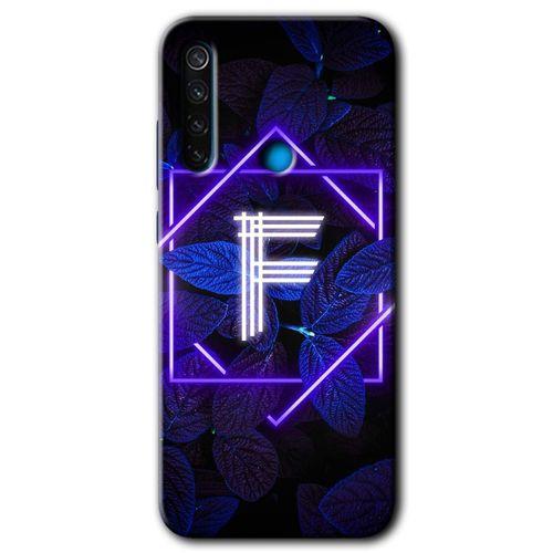 Redmi Note 8T Kılıf HD Desen Baskılı Arka Kapak - Dark Neon Yaprak G Harfi