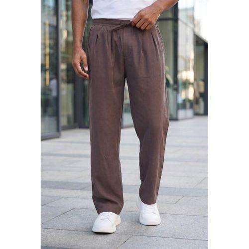 Wert Lyocell Kumaş Relaxed Fit Çİft Pileli Jogger Eşofman Altı Pantolon - Kahve
