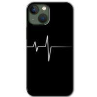 iPhone 13 HD Baskılı Kılıf + 9D Tam Ekran Koruyucu - Heart Rytm