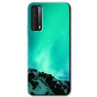 MRCİLETİSİM  Huawei P Smart 2021 Kılıf Kapak - Aurora +Hayalet Ekran Yandan Gözükmez