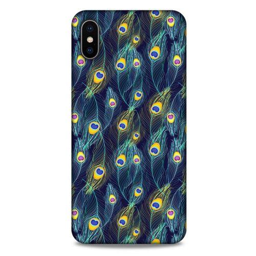 Apple iPhone XS Max Kılıf Desenli Özel Seri Tüyler (10) Full Koruma Kılıfı