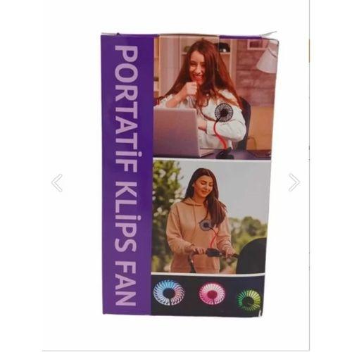 Portatif Işıklı Mini Klipsli Fan