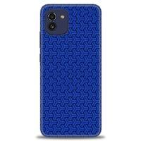 Samsung Galaxy A03 Kılıf HD Baskılı Kılıf - Mavi Örüntü + Tam Ekran Koruyucu