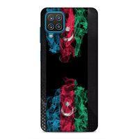 Samsung Galaxy A12 Uyumlu Kılıf Azarbaijan (5) Koruma Kabı Azeri Bayrak İllustre