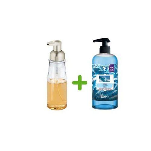 Akrilik Sıvı Sabunluk Ve 1 Adet 500 Ml Sıvı Sabun Okyanus Kokulu