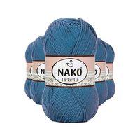 5 Adet Pırlanta Amigurumi El Örgü İpi Yünü Turkuaz 3409 - nako mudanis