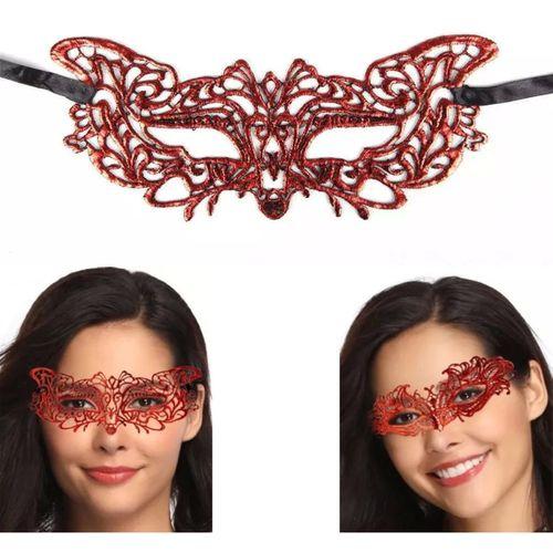 Kırmızı Dantel Masquerade Maskesi