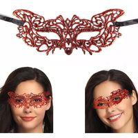 Kırmızı Dantel Masquerade Maskesi