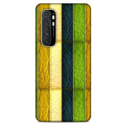 Xiaomi Mi Note 10 Lite Kılıf Patchwork (37) Silicone Cover Sarı Lacivert