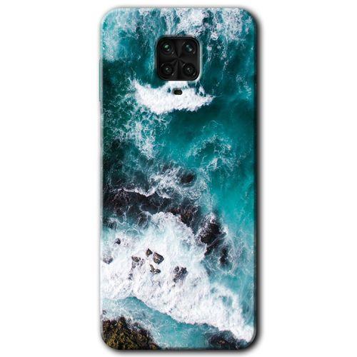 Xiaomi Redmi Note 9 Pro Kılıf Kapak - Deniz Kıyısı +Hayalet Ekran Yandan Gözükmez
