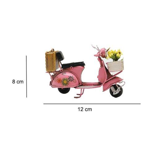 Dekoratif Metal Scooter Önü Sepetli