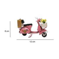 Dekoratif Metal Scooter Önü Sepetli
