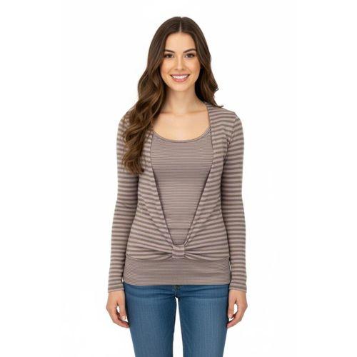 KadınKruvaze Uzun Kol Bluz BRGPG3706