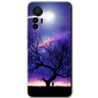 Potkal Hediye Fabrikası Xiaomi Mi 12 Lite HD Baskılı Kılıf + 9D Tam Ekran Koruyucu - Uzay Silüet