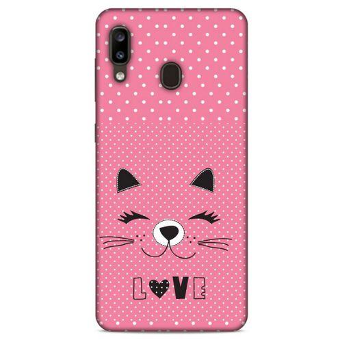 Lopard Samsung Galaxy A20 Uyumlu Kılıf Kediler (14) Lansman Kılıf Love Cat