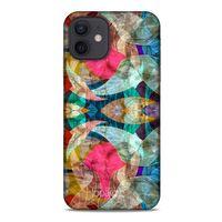 Apple iPhone 12 Kılıf Pastel Renkler (10) Full Koruma Kılıfı Fuşya Yeşil