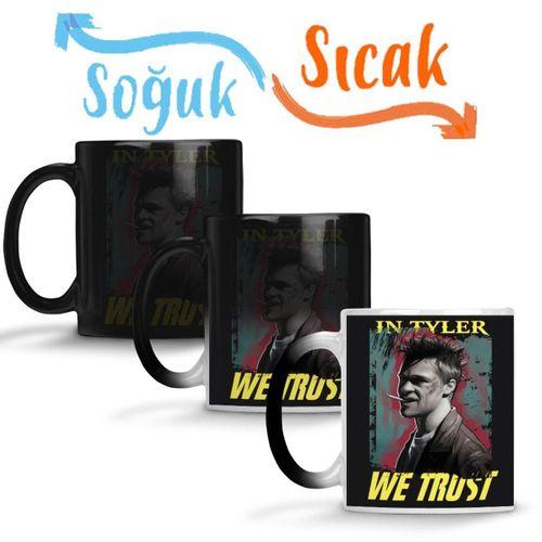 Clube Da Luta Tyler Durden We Trust Sihirli Kupa Bardak Porselen