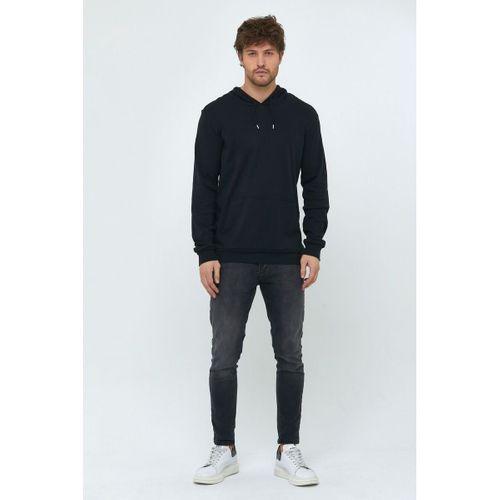 Erkek Kapüşonlu Slim Fit Basic Sweatshirt SPR22SW925