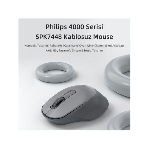 PHILIPS SPK7448 Kablosuz Bluetooth Mouse 1600 DPI Gri Kablosuz Mouse
