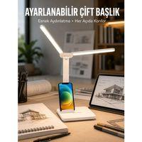 Ayarlanabilir Kısılabilir Led Masa Lambası | Entegre Kalemlik Ve Telefon Tutucu Özellikli Yeni Nesil