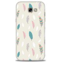 Samsung Galaxy A7 2017 / A720 Kılıf HD Baskılı Kılıf - Tüyler + Tam Ekran Koruyucu