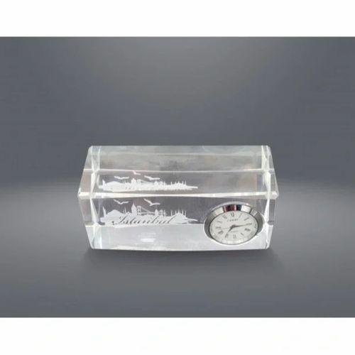 İstanbul Tasarımlı Kristal Saatli Biblo