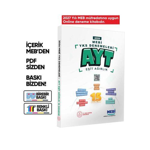 2027 MEBİ YKS-AYT EŞİT AĞIRLIK 15li Deneme Kitabı Video Çözümlü Renkli BASKI ÜCRETİ