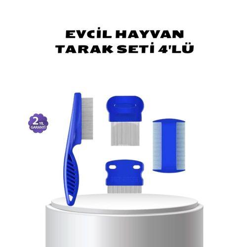 4’lü Evcil Hayvan Tüy Temizleme Seti – Paslanmaz Çelik,plastik, Pratik Ve Hijyenik Bakım