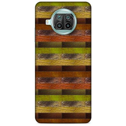 Xiaomi Mi 10T Lite 5G Kılıf Patchwork (48) Bumper Kılıf Kahve Yeşil