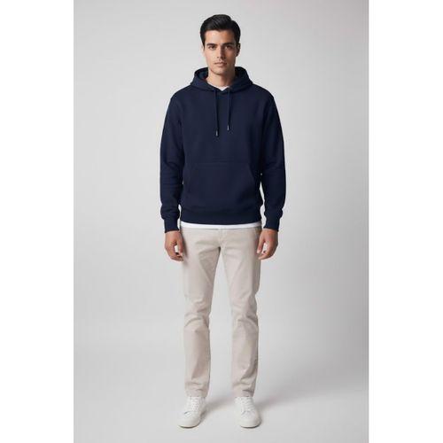 Erkek Kapşonlu Rahat Kalıp İçi Polarlı 3 iplik Kalın SweatShırt spr25sw55