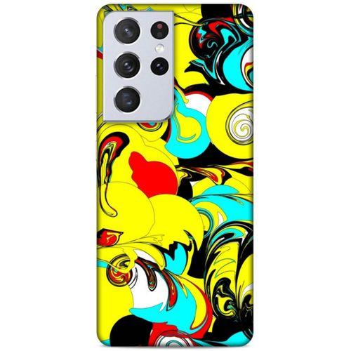 Lopard Samsung Galaxy S21 Ultra Uyumlu Kılıf Soyut Sanat (26) Desenli Tpu Silikon Kılıf