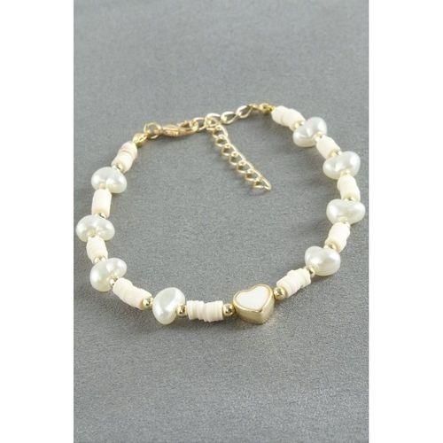 Kalp Fimo İnci Bileklik