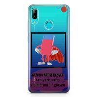 Huawei P Smart 2019 Kılıf Yazdıklarımı Boşver Arka Kapak Koruma Desenli Full Koruyucu