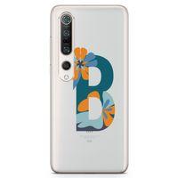 Xiaomi Mi 10 Pro Kılıf B Harfi Çiçekli Arka Kapak Koruma Desenli Full Koruyucu