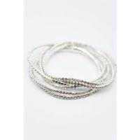 6'lı Lastikli Bileklik - Gümüş